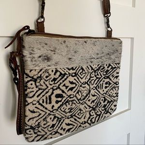 Myra Bag Cowhide Canvas Bag